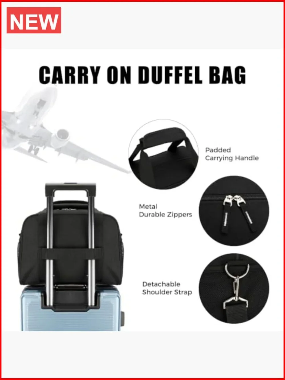 14 inch Mini Duffle Bag for Gym Travel Sports Lightweight Carry On